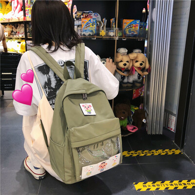 

Inswind BF schoolbag female Korean version of senior high school students campus simple Japanese school antique girl backpack shou