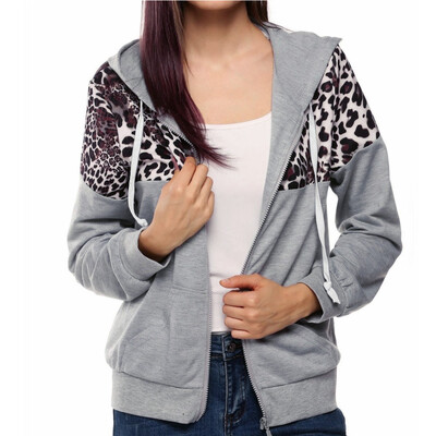 

Ladies Hooded Sweatshirt Loose Jacket Outwear Sweater Long Sleeve Tops Casual