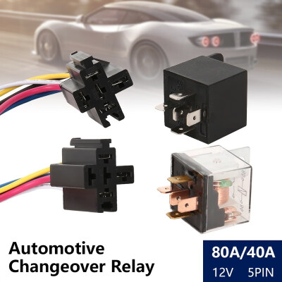 

12V24V 40A80 Automotive Car Truck 4 or 5 Pin Changeover Relay Switch