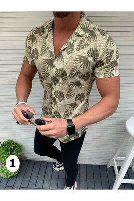 

Mens Short Sleeve Shirt Beach T-shirt Holiday Summer Hawaiian Casual Tops