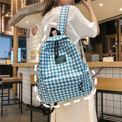 

Schoolbag female ins wind Korean college students backpacking high school sen department ancient feeling campus junior high school