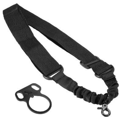

Adjustable Single Point Sling Hunting Gear Bungee Sling One Point Picatinny Strap with Adapter Plate Mount