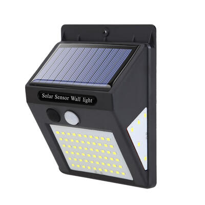 

70LED Solar Three-Sided Motion Sensor Wall Lamp Waterproof Garden Light