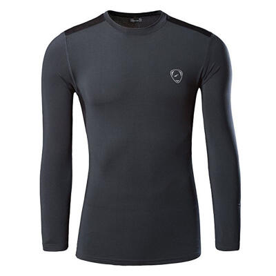 

Outdoor Sports Polyester Quick Drying Long Sleeve Mens T Shirt Running Fitness Cycling Moisture-Wicking Slim Fit T-Shirt