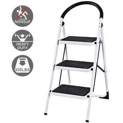 

Heavy Duty Industrial Lightweight Folding Stool 3 Step Ladder