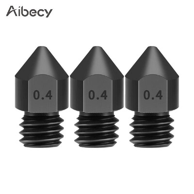 

Aibecy 3pcs Hardened Steel Nozzles 08mm for 175mm filament for Creality Ender 3CR-10CR-10S ProTEVO Tarantula ProTEVO FlashS