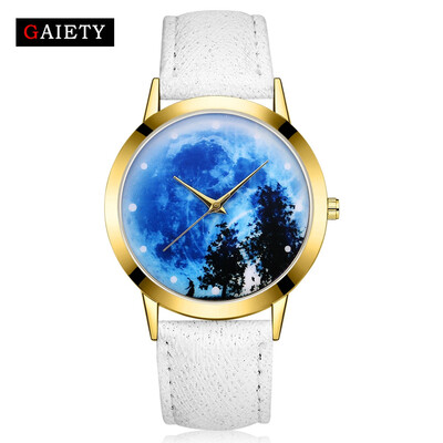 

GAIETY Fashion Women Watches Female Starry Sky Dial Leather Quartz Wrist Watch Montre Femme Ladies Watch reloj mujerbayan kol