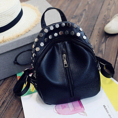 

Tailored Women Fashion Rivet Travel Satchel School Bag Backpack