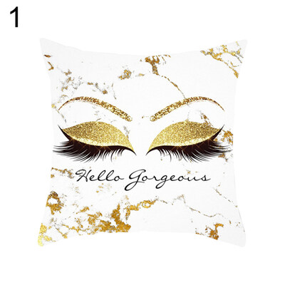 

Eyelash Print Pillow Case Sofa Waist Throw Cushion Cover Home Office Decoration