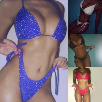 

Womens Bikini Set Bandage Push-Up Unpadded Swimwear Swimsuit Bathing Brazilian