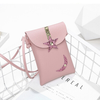 

For Women 2019 New Fashion Girls Casual Star Moon Hasp Diagonal Bag Color Mobile Flap Bags Handbag Messenger Shoulder