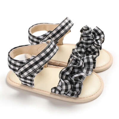

Children Summer Shoesborn Infant Baby Girl Boy Soft Crib Shoes Infants Anti-slip Sneaker Striped Bow Prewalker 0-18M