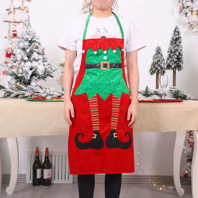 

Toponeto Merry Christmas flannel Women Apron Kitchen Restaurant Cooking Bib Aprons