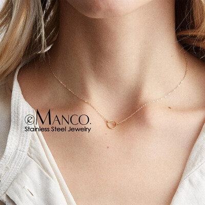 

Ebay Europe&the United States fashion necklace big brand temperament clavicle chain personality fashion simple circle nec