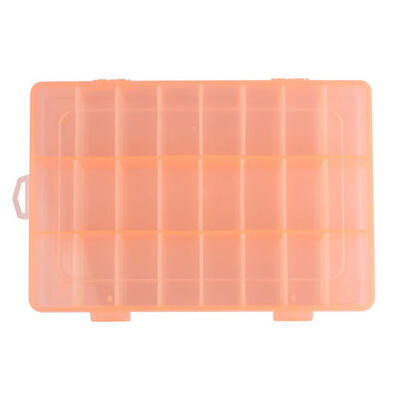 

Adjustable 24 Compartment Plastic Storage Box Jewelry Earring Case