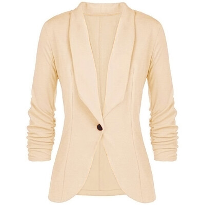 

Toponeto Fashion Women OL Style Three Quarter Sleeve Blazer Elegant Slim Suit Coat