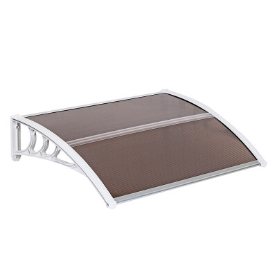 

Awning Cover HT-100 x 80 Household Application Door & Window Rain Cover Eaves Brown Board & White Holder Patio Awnings