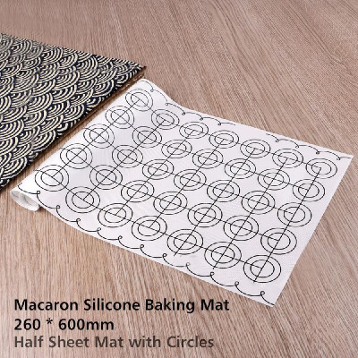 

Macaron Silicone Baking Mat 260 600mm 1024 2362inch Half Sheet Mat with Circles Fine Mesh Non-Stick Baking Half Sheet for Ma