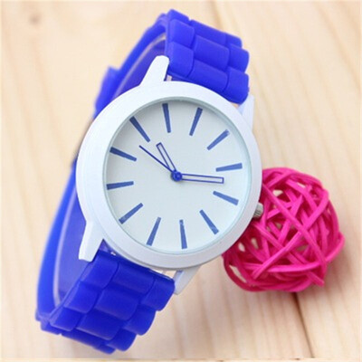 

Geneva watch ice cream candy color silicone belt simple hollow pointer male&female students couple quartz watch
