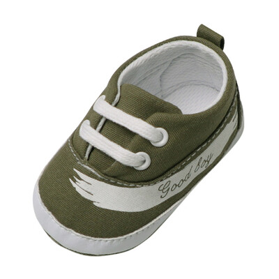 

Toddler Infant Baby Canvas Letter Crib Shoes Soft Sole Anti-slip Single Shoes