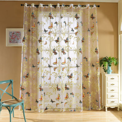 

Curtains Tulle Window Curtain for Living Room Bedroom Kitchen Curtains Printed Sheer Voile Curtains