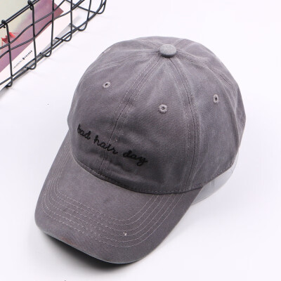 

chic style fashion retro water wash love embroidered baseball hat womens summer sun hat soft top duck tongue elbow hat