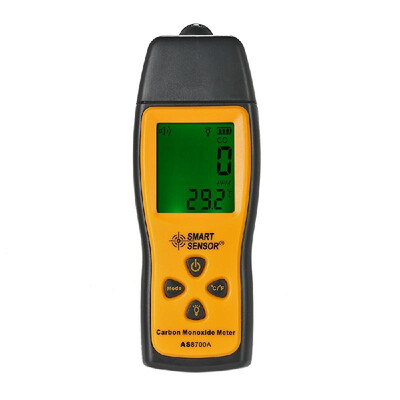 

SMART SENSOR Handheld Carbon Monoxide Meter with High Precision CO Gas Tester Monitor Detector Gauge LCD Display Sound&Light A