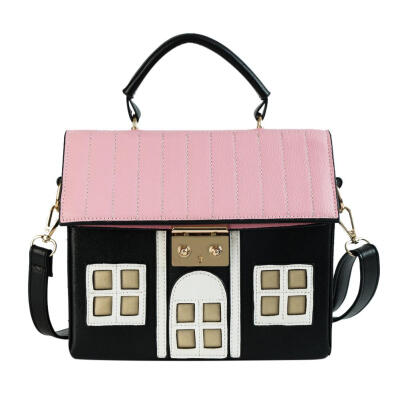 

Personality House Shaped Leather Women Girl Messenger Bag Shoulder Handbags