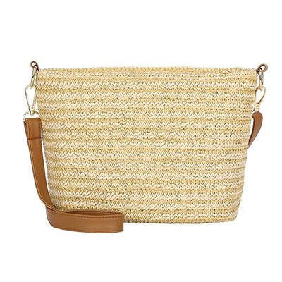 

Women Summer Beach Straw Bags Travel Bucket Casual Messenger Shoulder Bag