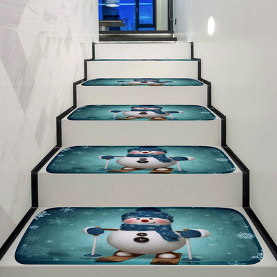 

Gobestart Christmas Decoration 1Set StepBasic Non-Slip Coral Fleece Resistant Carpet Stair