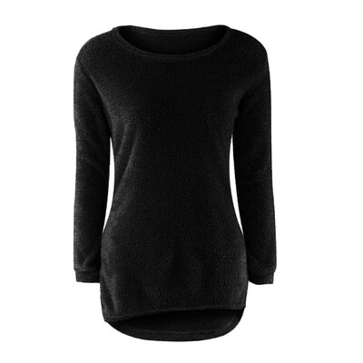 

〖Follure〗Womens Casual Solid Long Sleeve Jumper Sweaters Blouse BK
