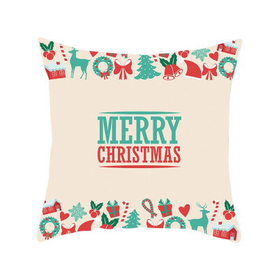 

Siaonvr Merry Christmas Pillow Cases Nordic Sofa Cushion Cover Home Decoration