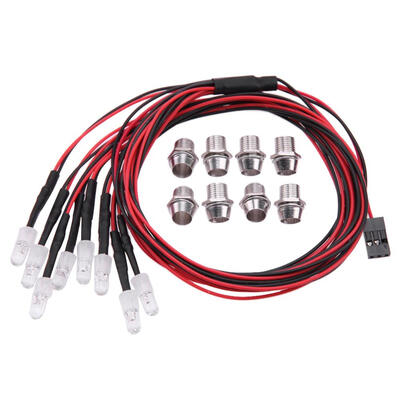

8 LED Headlamp Tail-light Set RC Car Parts for TRAXXAS HSP HPI REDCAT Axial