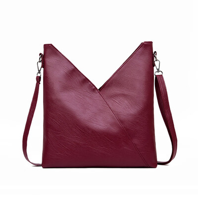 

Women Hot Handbags Single Shoulder Bag Simple Casual Style Large Zipper PU Leather Messenger Bags for Tablet Computer