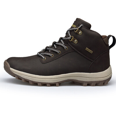 

Mens snow boots winter plus velvet warm cotton shoes outdoor hiking shoes mens non-slip wear walking shoes