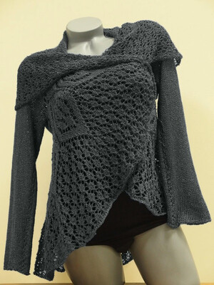 

Pure color irregular sexy sweater