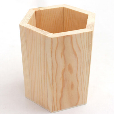 

Wooden Pencil Stand Holder Box Multi-function Pen Office Organizer Container