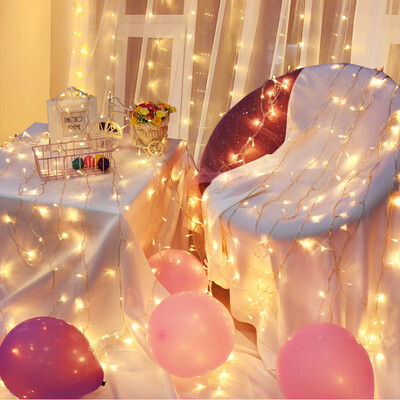 

New&new fine art lights LED lights string wedding room layout decorative lights with INS girl heart star light marriage confession birthday little fairy dormitory decoration lamp 100 head 10m warm color battery