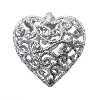 

Christmas Tree Decor Hollow Heart Shape Glitter Pendant Ornaments