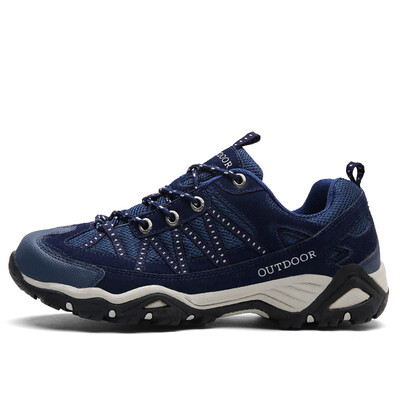 

Leather couple outdoor hiking shoes men&women low to help non-slip wear-resistant travel shoes