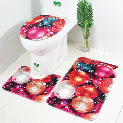

〖Follure〗3pcs Christmas Suction Grip Bath Mat Bathroom Kitchen Carpet Doormats Decor