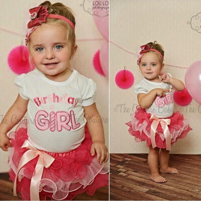 

Toddler Baby Girls Birthday Party Tops Layered Ribbon Tutu Skirt Dress Outfits