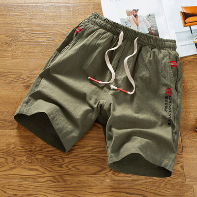 

Gobestart Mens Pure Color Linen Cotton Multi-Pocket Overalls Shorts Fashion Pant