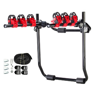 

Ktaxon Bike Rack Carrier 3-Bike Hitch Mount Rack with Receiver for Car Auto Suv Black&Red