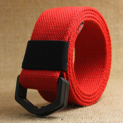 

High quality Mens & Womens Belt Anti Allergy Canvas Waistband D-ring Casual Webbing belts Jeans Fashion Unisex Waist Belt