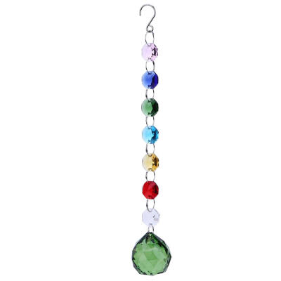 

DIY Colorful Crystal Prisms Octagonal Bead Pendant Hanging Ornament Jewelry