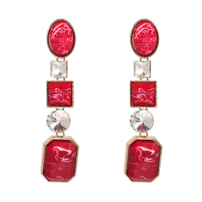

Hot Sale Geometric Stone Earrings For Women Trendy Vintage Geometric Statement Drop Earrings wholesale