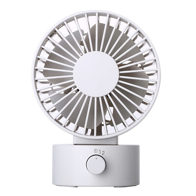 

Gobestart Desk Fan Noiseless USB Fan Cooling Fan with Double Fan Blades 2 Speeds Mini Size