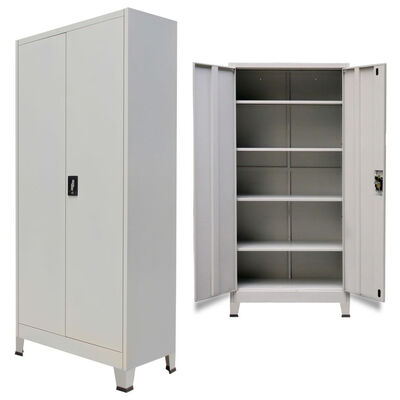 

Office Cabinet with 2 Doors Steel 354"x157"x709" Gray