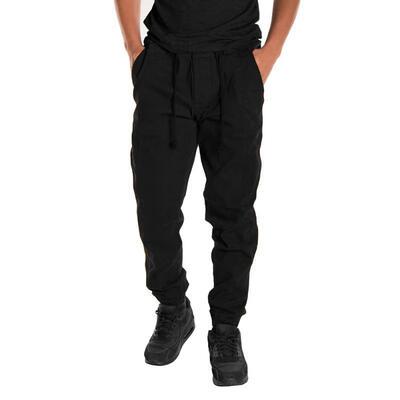 

Mens Trousers Casual Loose Elastic Waist Sashes Solid Color Soft Sport Pencil Pants With Pocket